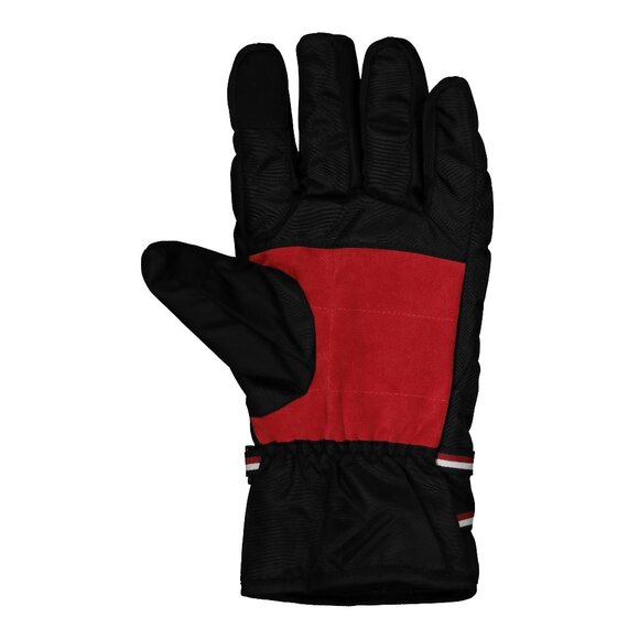 NEW TOMMY HILFIGER Global Stripe Strapping Gloves red/black for men 168tn - Picture 2 of 6